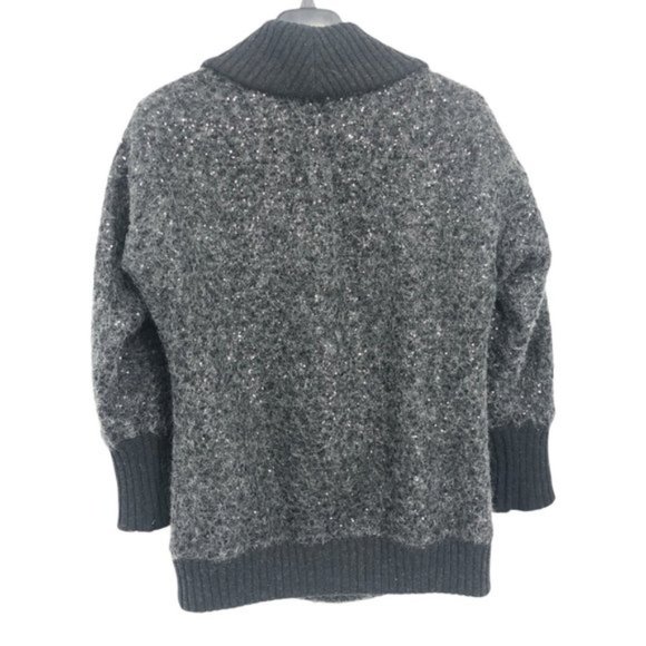 DVF Zayde Sequin Oversize Mohair Sweater Cardigan - Picture 5 of 9